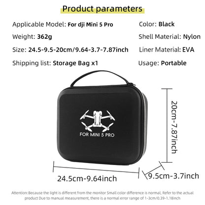 For DJI Mini 5 Pro Drone Portable Storage Bag Hard EVA Shockproof Carrying Case