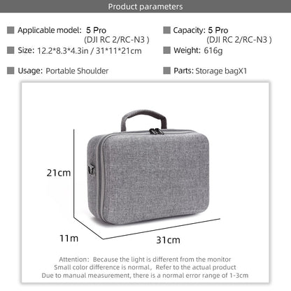 For DJI Mini 5 Pro Drone Storage Bag with Shoulder Strap Shockproof EVA Portable Carry Case