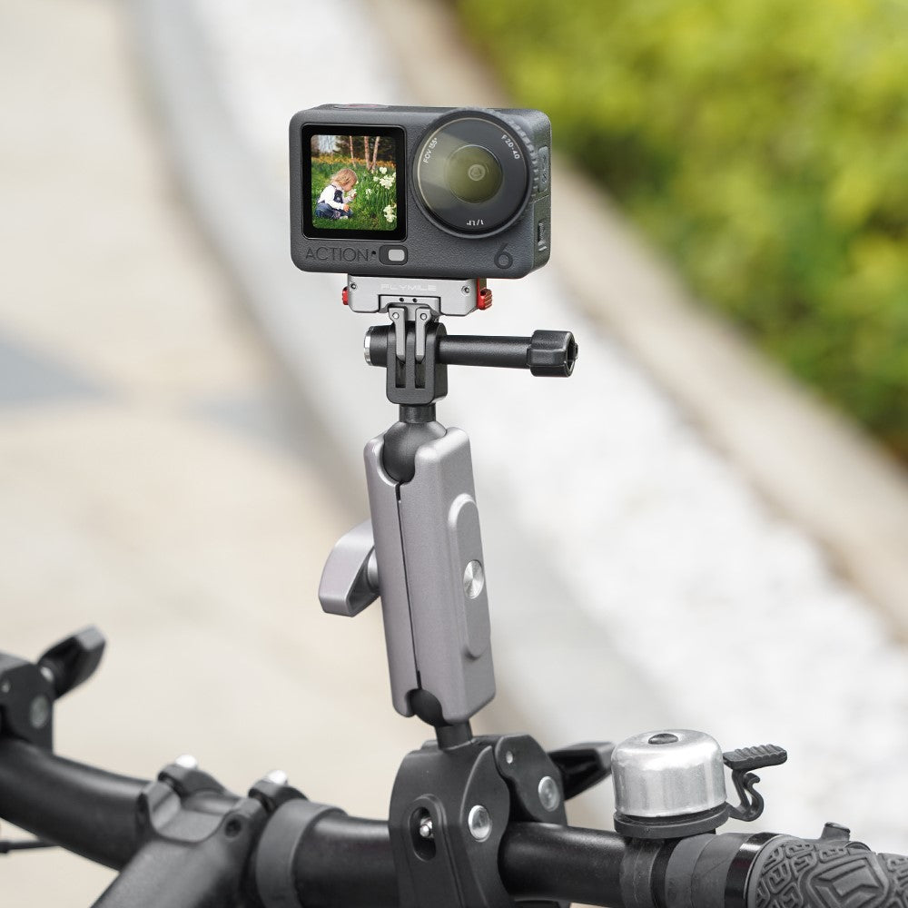 FLYMILE For DJI Osmo Action 6  /  Nano Magnetic Quick Release Mount 360° Rotating Aluminum Alloy Base Dual Port Design