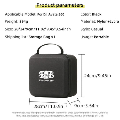 Portable Storage Case for DJI Avata 360 Drone Hard EVA Carrying Bag with Handle Drone Protection Handbag