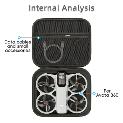 PU Portable Storage Case for DJI Avata 360 Drone Hard Shell Carrying Bag Travel Organizer Drone Protection Handbag