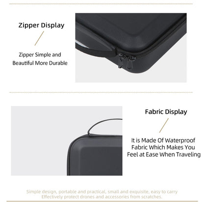 Portable Carrying Case for DJI Neo 2 Drone PU Waterproof Storage Bag Travel Organizer with EPE Foam Interior