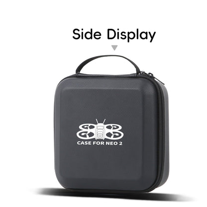 Portable Carrying Case for DJI Neo 2 Drone PU Waterproof Storage Bag Travel Organizer with EPE Foam Interior