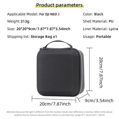 Portable Case for DJI Neo 2 EVA Molded Storage Bag Waterproof Nylon Carrying Pouch