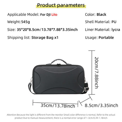 For DJI Lito 1 / Lito X1 Storage Bag Portable Hard Shell Case EVA Foam Lining Waterproof Carry Bag