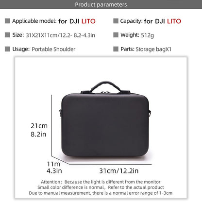 For DJI Lito 1 / Lito X1 Drone Carrying Bag EVA Hard Shell Portable Storage Bag with Shoulder Strap