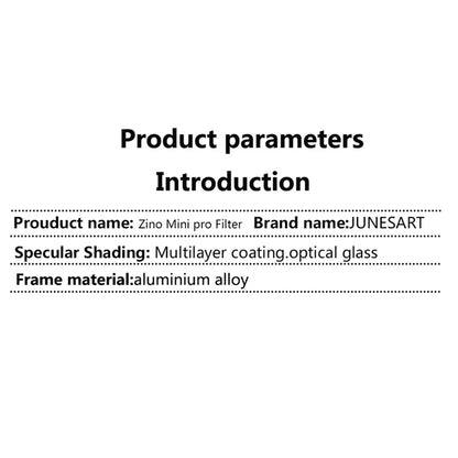 JUNESTAR JSR-1903-03 Multi-Layer Coated ND8 Filters for Hubsan Zino Mini Pro RC Drone Anti-Scratch ND Lens Filters