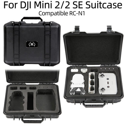 For DJI Mini 2 SE / Mini 2 Waterproof Suitcase Anti-explosion Storage Box Compatible with RC-N1 Remote Controller