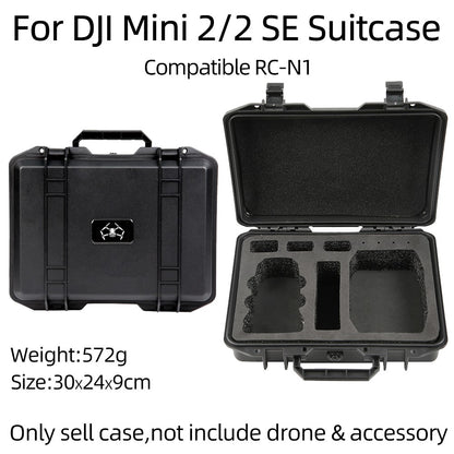 For DJI Mini 2 SE / Mini 2 Waterproof Suitcase Anti-explosion Storage Box Compatible with RC-N1 Remote Controller