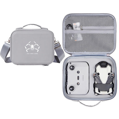For DJI Mini 4 Pro EVA Shockproof Carrying Case Drone RC-N1 / N2 Controller Crossbody Bag