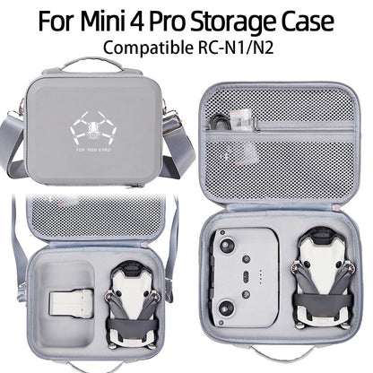 For DJI Mini 4 Pro EVA Shockproof Carrying Case Drone RC-N1 / N2 Controller Crossbody Bag