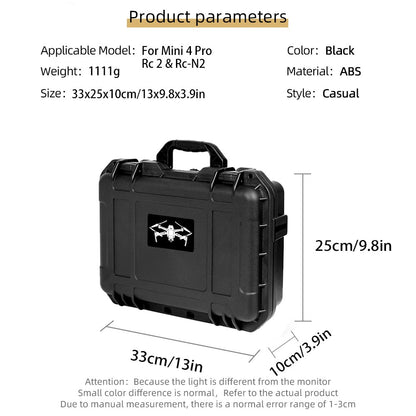 For DJI Mini 4 Pro Explosion-Proof Suitcase Shockproof Lining Portable Storage Box