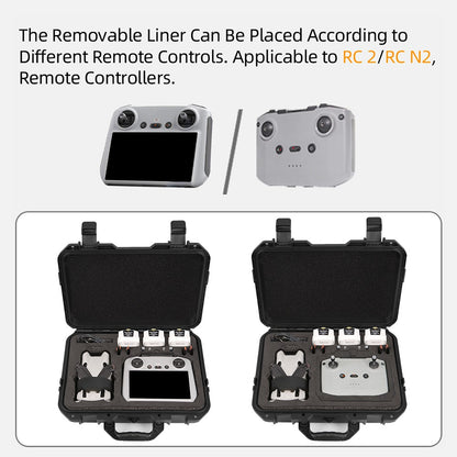 For DJI Mini 4 Pro Explosion-Proof Suitcase Shockproof Lining Portable Storage Box