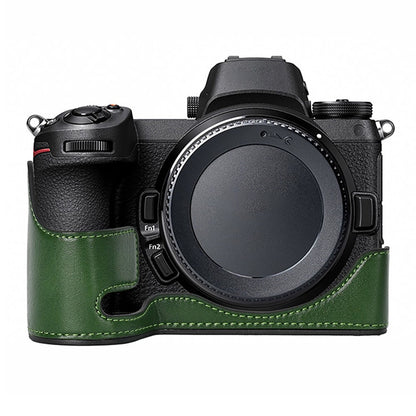 For Nikon Z 6 / Z 6 II Textured Leather Camera Bag Bottom Case Easy to Replace Battery