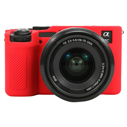 For Sony A7C II / A7CR Textured Case Anti-Scratch Silicone Cover Camera Sleeve