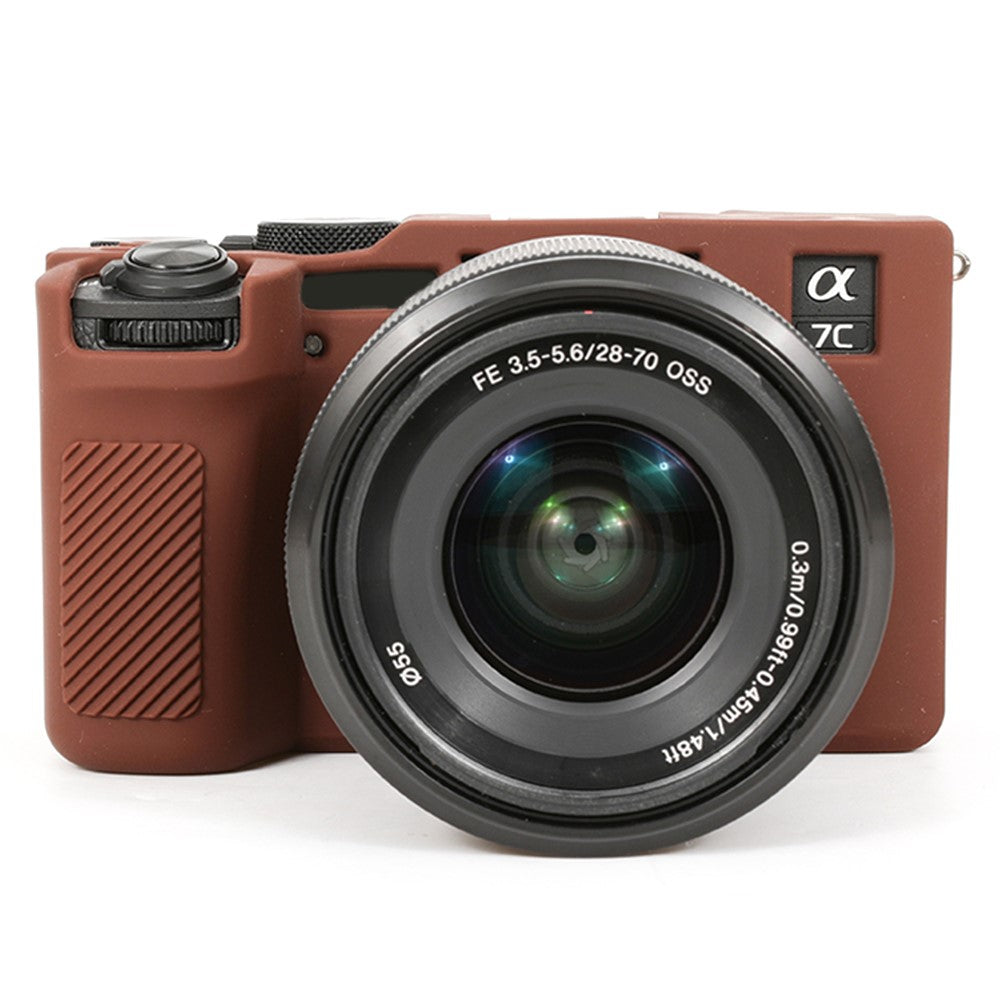 For Sony A7C II / A7CR Anti-Drop Camera Cover Glossy Silicone Protective Case