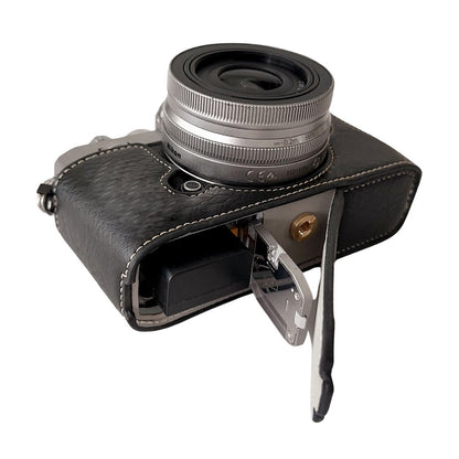 For Nikon Z Fc Buffalo Texture PU Leather Bottom Case Half Body Camera Cover with Battery Opening