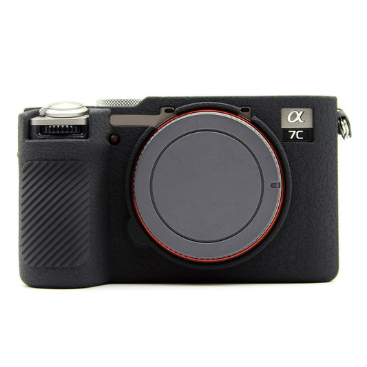 For Sony A7CR / A7C II Litchi Texture Silicone Protective Case Anti-Collision Camera Cover