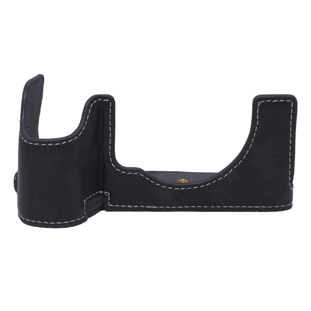 For Sony A7C II PU Leather Camera Bottom Cover Half Body Case with Screw