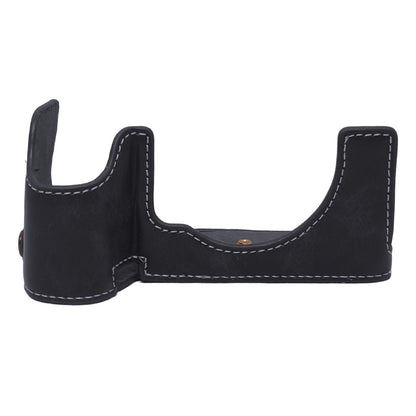 For Sony A7C II PU Leather Camera Bottom Cover Half Body Case with Screw