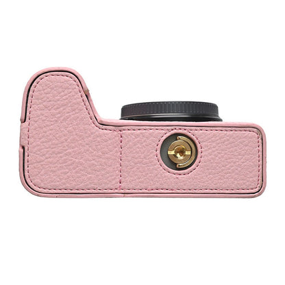 For Sony A6700 Camera Case Large Cutout Litchi Texture PU Leather Protector