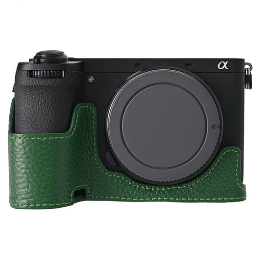 For Sony A6700 Camera Bottom Cover Case Large Opening Design Genuine Cow Leather Protector