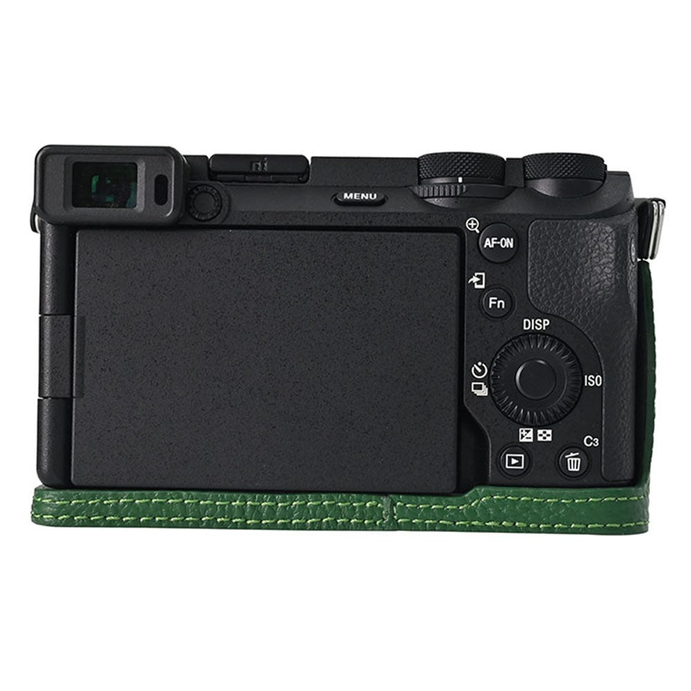 For Sony A6700 Camera Bottom Cover Case Large Opening Design Genuine Cow Leather Protector