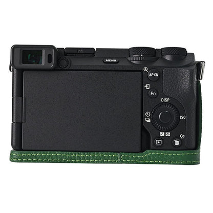For Sony A6700 Camera Bottom Cover Case Large Opening Design Genuine Cow Leather Protector