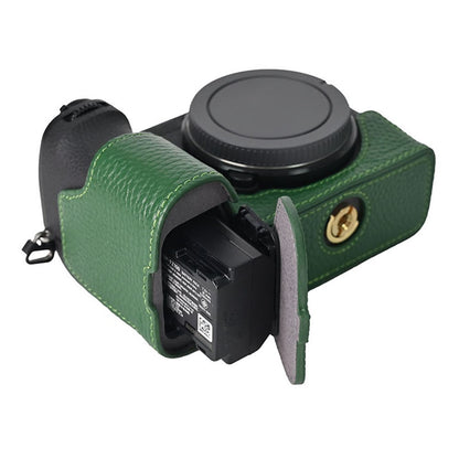For Sony A6700 Camera Bottom Cover Case Large Opening Design Genuine Cow Leather Protector