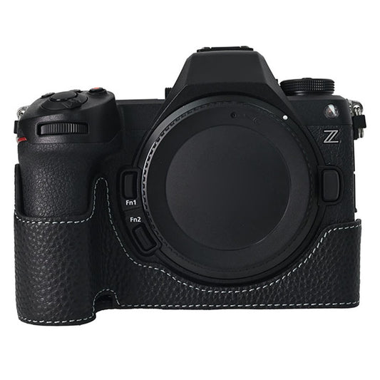 For Nikon Z6 III Camera Case Large Cutout Genuine Cow Leather Protective Cover