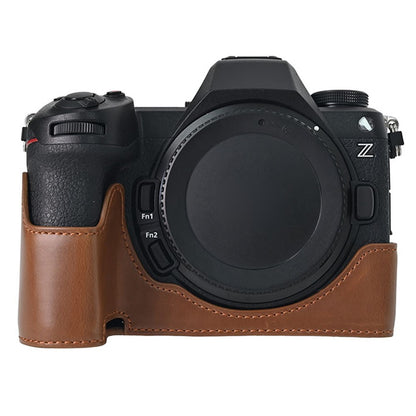 For Nikon Z6 III Camera Case Large Cutout PU Leather Protective Cover