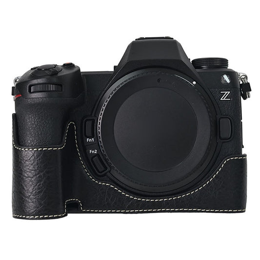 For Nikon Z6 III Camera Case Large Cutout Litchi Texture PU Leather Protective Cover
