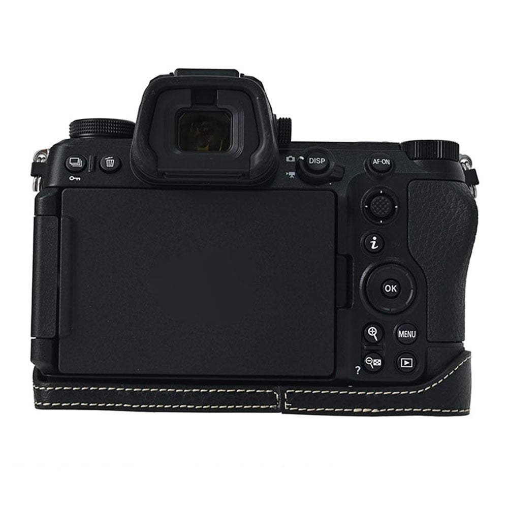 For Nikon Z6 III Camera Case Large Cutout Litchi Texture PU Leather Protective Cover