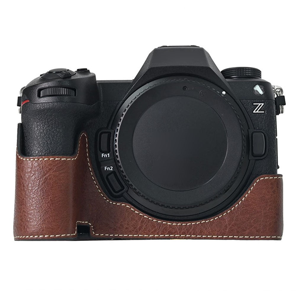 For Nikon Z6 III Camera Case Large Cutout Litchi Texture PU Leather Protective Cover
