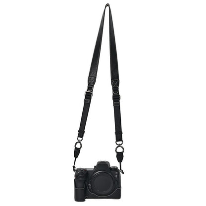 For Nikon Z6 III Camera Case with Shoulder Strap Large Cutout Litchi Texture PU Leather Protective Cover