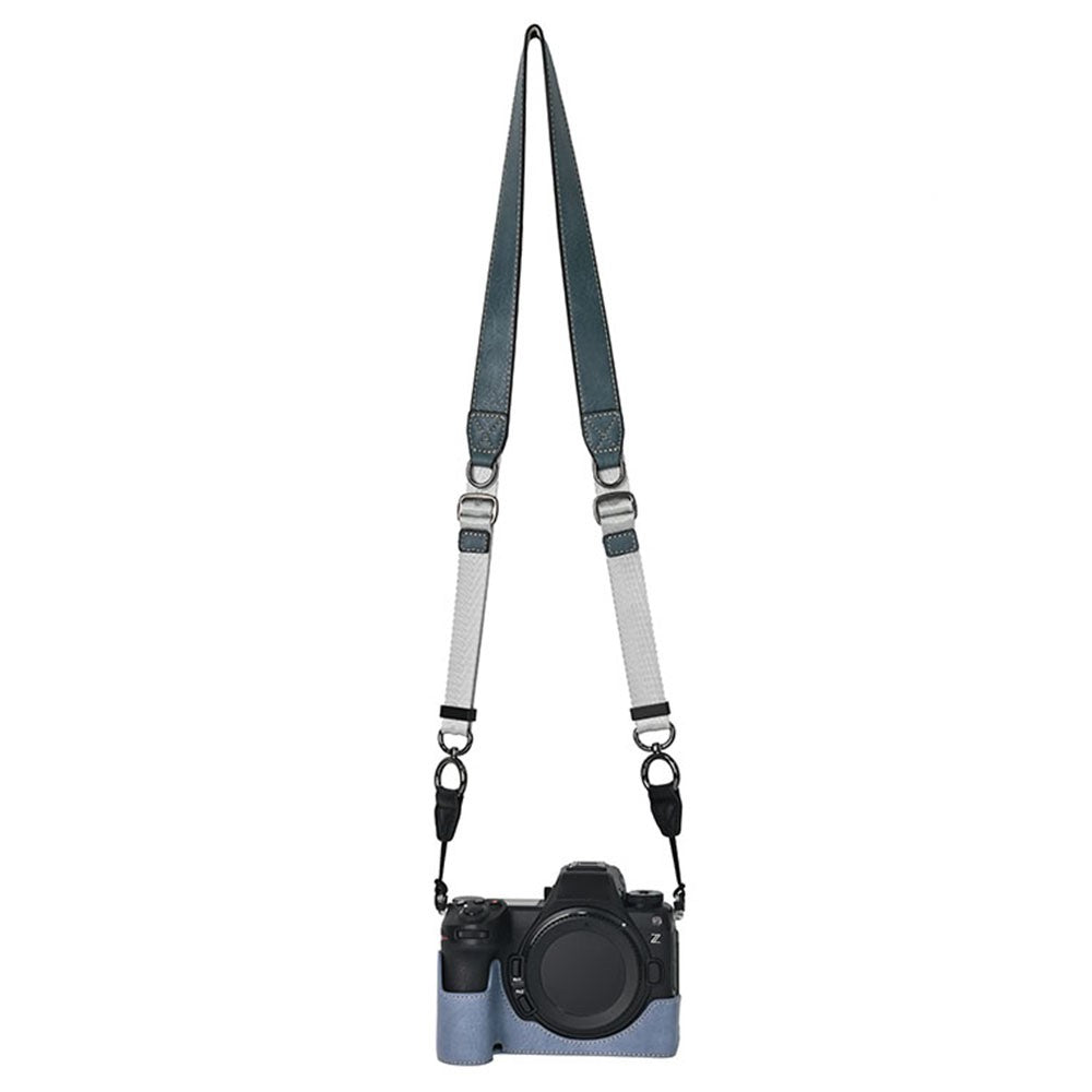 For Nikon Z6 III Camera Case with Shoulder Strap Large Cutout Litchi Texture PU Leather Protective Cover