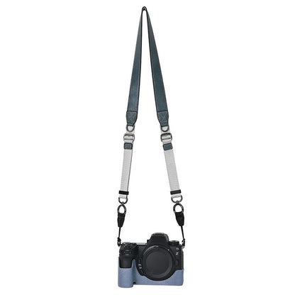 For Nikon Z6 III Camera Case with Shoulder Strap Large Cutout Litchi Texture PU Leather Protective Cover