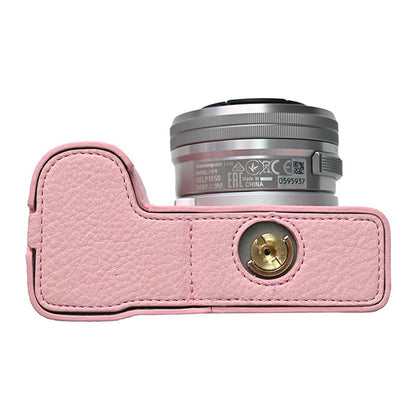 For Sony Alpha ZV-E10 II Camera Case Large Cutout Litchi Texture PU Leather Protective Cover
