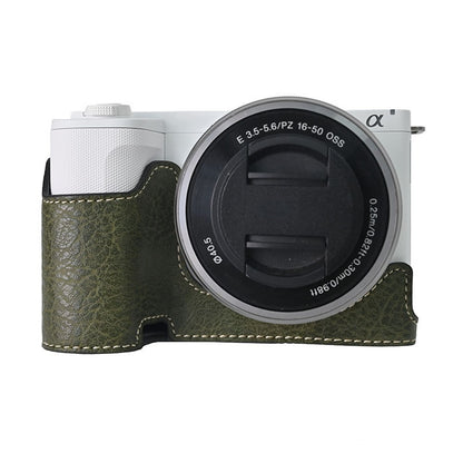 For Sony Alpha ZV-E10 II Camera Case Large Cutout Litchi Texture PU Leather Protective Cover