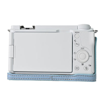 For Sony Alpha ZV-E10 II Camera Case with Shoulder Strap Large Cutout Litchi Texture PU Protective Cover