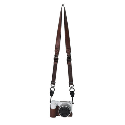 For Sony Alpha ZV-E10 II Camera Case with Shoulder Strap Large Cutout Litchi Texture PU Protective Cover