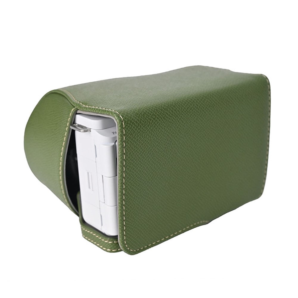 For Sony Alpha ZV-E10 II Textured PU Leather Camera Case with Battery Hole + Strap + Lens Storage Bag