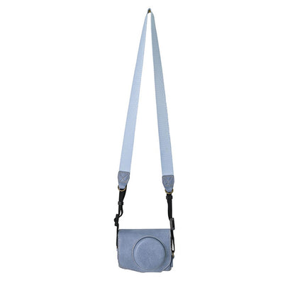 For Canon G7 X Mark II / G7 X Mark III Litchi Textured PU Leather Camera Case with Shoulder Strap