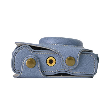 For Canon G7 X Mark II / G7 X Mark III Litchi Textured PU Leather Camera Case with Shoulder Strap