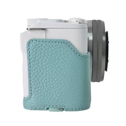 For Sony Alpha ZV-E10 II Camera Case Large Cutout Genuine Cow Leather Protective Cover