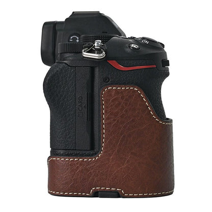 For Nikon Z 5 / Z 6 II / Z 7 II Camera Case Large Cutout Litchi Texture PU Leather Protective Cover