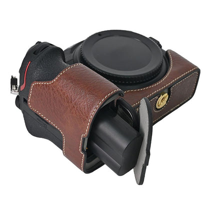 For Nikon Z 5 / Z 6 II / Z 7 II Camera Case Large Cutout Litchi Texture PU Leather Protective Cover
