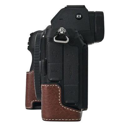 For Nikon Z 5 / Z 6 II / Z 7 II Camera Case Large Cutout Litchi Texture PU Leather Protective Cover