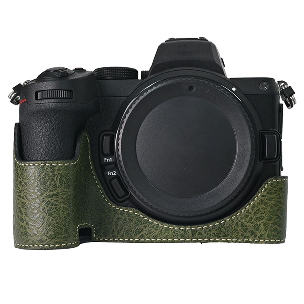 For Nikon Z 5 / Z 6 II / Z 7 II Camera Case Large Cutout Litchi Texture PU Leather Protective Cover