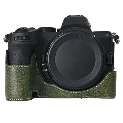 For Nikon Z 5 / Z 6 II / Z 7 II Camera Case Large Cutout Litchi Texture PU Leather Protective Cover